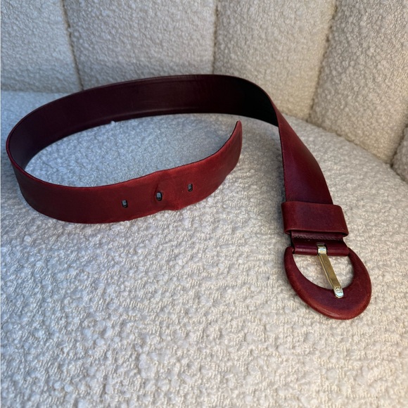 Loewe Deep Brown/Burgundy Leather Belt - Picture 3 of 11